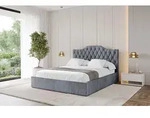 ALTDECOR Polsterbett mit Bettkasten - FALIO - 200x200 - Grau - Bett ohne Matratze,