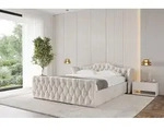 ALTDECOR Polsterbett mit Bettkasten - ZORAN-Z-v1 - 140x200 - Beige - Bett mit