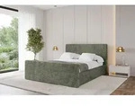 ALTDECOR Polsterbett mit Bettkasten - ALOVA-Z - 180x200 - Olivgr&uuml;n - Bett mit