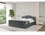 ALTDECOR Polsterbett mit Bettkasten - FALIO-Z-v1 - 160x200 - Dunkelgrau - Bett mit