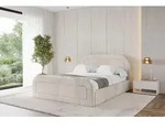 ALTDECOR Polsterbett mit Bettkasten - LERAY-Z - 160x200 - Beige - Bett mit Kopfteil