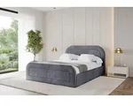 ALTDECOR Polsterbett mit Bettkasten - LERAY-Z - 140x200 - Dunkelgrau - Bett mit
