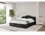 ALTDECOR Polsterbett mit Bettkasten - FALIO-v1 - 160x200 - Schwarz - Bett ohne