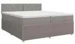 vidaXL Boxspringbett mit Matratze Taupe 200 x 200 cm Stoff - Taupe