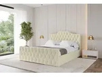 ALTDECOR Polsterbett mit Bettkasten - FALIO-Z - 120x200 - Beige - Bett mit Matratze
