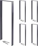 5 x Fahrradanlehnb&uuml;gel 119 x 39 cm Flachstahl 13 mm Anthrazit Einbetonieren