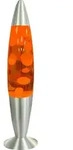 BLULAXA LED-Lava-Tischleuchte, 49985, 25W, 40 cm, wei&szlig;/orange - Silber