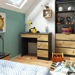 Schreibtisch 90cm mit 4 Schubladen Computertisch Arbeitstisch f&uuml;r B&uuml;ro &...
