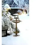 Solar Vogeltr&auml;nke 4in1 Bronze mit Solarpumpe - Frostsicheres Vogelbad f&uuml;r...