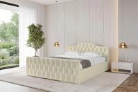 ALTDECOR Polsterbett mit Bettkasten - FALIO-Z-v1 - 120x200 - Beige - Bett mit
