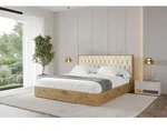 ALTDECOR Polsterbett mit Bettkasten - ENZO5 - 180x200 - Beige - Bett ohne...