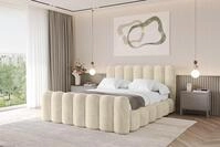 ALTDECOR Polsterbett mit Bettkasten - SORA-Z - 180x200 - Beige - Bett mit...