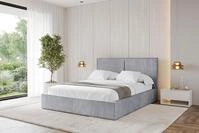 ALTDECOR Polsterbett mit Bettkasten - VANTO - 120x200 - Grau - Bett mit Matratze