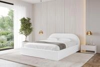 ALTDECOR Polsterbett mit Bettkasten - TIVON-v1 - 140x200 - Wei&szlig; - Bett ohne