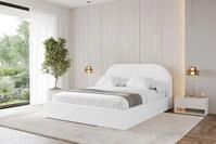 ALTDECOR Polsterbett mit Bettkasten - TIVON - 140x200 - Wei&szlig; - Bett ohne Matratze,