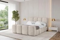 ALTDECOR Polsterbett mit Bettkasten - KALA-Z - 120x200 - Beige - Bett mit Matratze