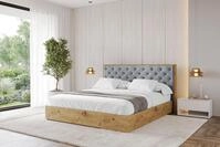 ALTDECOR Polsterbett mit Bettkasten - ENZO3 - 140x200 - Grau - Bett ohne Matratze,