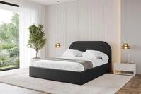 ALTDECOR Polsterbett mit Bettkasten - LERAY - 160x200 - Schwarz - Bett ohne Matratze,