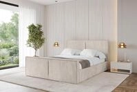 ALTDECOR Polsterbett mit Bettkasten - VANTO-Z - 200x200 - Beige - Bett mit...