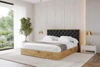 ALTDECOR Polsterbett mit Bettkasten - ENZO3 - 160x200 - Schwarz - Bett mit...