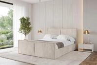 ALTDECOR Polsterbett mit Bettkasten - EMMI-Z - 180x200 - Beige - Bett mit...