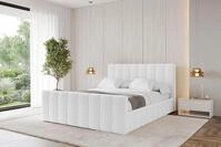 ALTDECOR Polsterbett mit Bettkasten - FINO-Z - 160x200 - Wei&szlig; - Bett mit Kopfteil