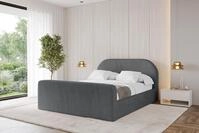 ALTDECOR Polsterbett mit Bettkasten - TIVON-Z - 160x200 - Dunkelgrau - Bett mit