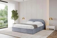 ALTDECOR Polsterbett mit Bettkasten - TIVON-v1 - 200x200 - Grau - Bett ohne...