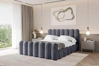 ALTDECOR Polsterbett mit Bettkasten - SORA-Z - 180x200 - Dunkelgrau - Bett mit