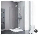 SCHULTE Eckeinstieg AlexaStyle 2.0 ExpressPlus mit Drehfaltt&uuml;r 80 x 80 x 192 cm