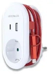 REV USB Ladeger&auml;t 4in1 Steckdosenadapter USB-A/C 230V inkl. 60cm Kabel wei&szlig; - Wei&szlig;