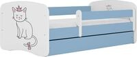Kinderbett Blau 70x140 80x160 80x180 cm &ndash; mit Matratze, Rausfallschutz und