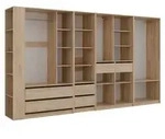 Kleiderschrank Vicco Elmo Sonoma 50 x 200 cm 5er Set, Model 61354 - Braun