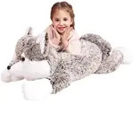Gro&szlig;es Wolf Kuscheltier 78cm Pl&uuml;schtier Jumbo Weich Stofftier Geschenk f&uuml;r...