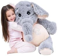 Gro&szlig;er Elefant Stofftier Pl&uuml;schtier Grau 100cm