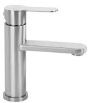 Waschbeckenarmatur Rea Arcos Niedrig Geb&uuml;rstetes Nickel - Silber