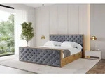 ALTDECOR Polsterbett mit Bettkasten - ENZO3-Z - 120x200 - Dunkelgrau - Bett mit