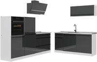 K&uuml;chenzeile Vicco R-Line Anthrazit Hochglanz/Wei&szlig; 220 cm ohne Arbeitsplatte, Model