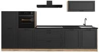 K&uuml;chenzeile Vicco R-Line Anthrazit Landhaus/Goldkraft Eiche 340 cm Arbeitsplatte