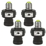 4x E27-Gl&uuml;hbirnenfassung, 100 W, mit D&auml;mmerungssensor und Zeitschaltuhr,...