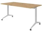 b&uuml;m&ouml; Seminartisch klappbar & fahrbar - Gestell: Silber, Gr&ouml;&szlig;e: 160 x 80 cm,