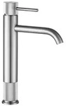 Waschbeckenarmatur Rea Lungo Stripe Geb&uuml;rsteter Stahl - Silber
