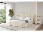 ALTDECOR Polsterbett mit Bettkasten - AMEA - 160x200 - Beige - Bett mit Matratze