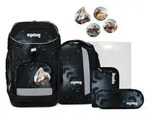 Ergobag Maxi Schulrucksack Set (6-tlg.) - FundB&auml;rment, Farbe:fundb&auml;rment - Schwarz