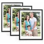 Relaxdays Bilderrahmen 3er Set, A1, Posterrahmen hoch & quer, HB: 88x64 cm,
