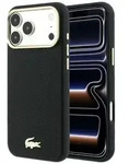 Lacoste H&uuml;lle iPhone 18 Pro Max MagSafe Champs-&Eacute;lys&eacute;es Kunstleder schwarz...