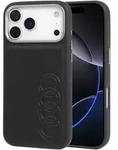 Audi TT H&uuml;lle iPhone 18 Pro MagSafe Kunstleder schwarz Logo Ringe - Schwarz