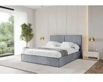 ALTDECOR Polsterbett mit Bettkasten - EMMI - 200x200 - Grau - Bett ohne Matratze,