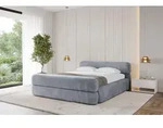 ALTDECOR Polsterbett mit Bettkasten - ENORA-Z-v1 - 180x200 - Grau - Bett mit Matratze