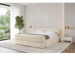 ALTDECOR Polsterbett mit Bettkasten - ENORA-Z-v1 - 120x200 - Beige - Bett mit